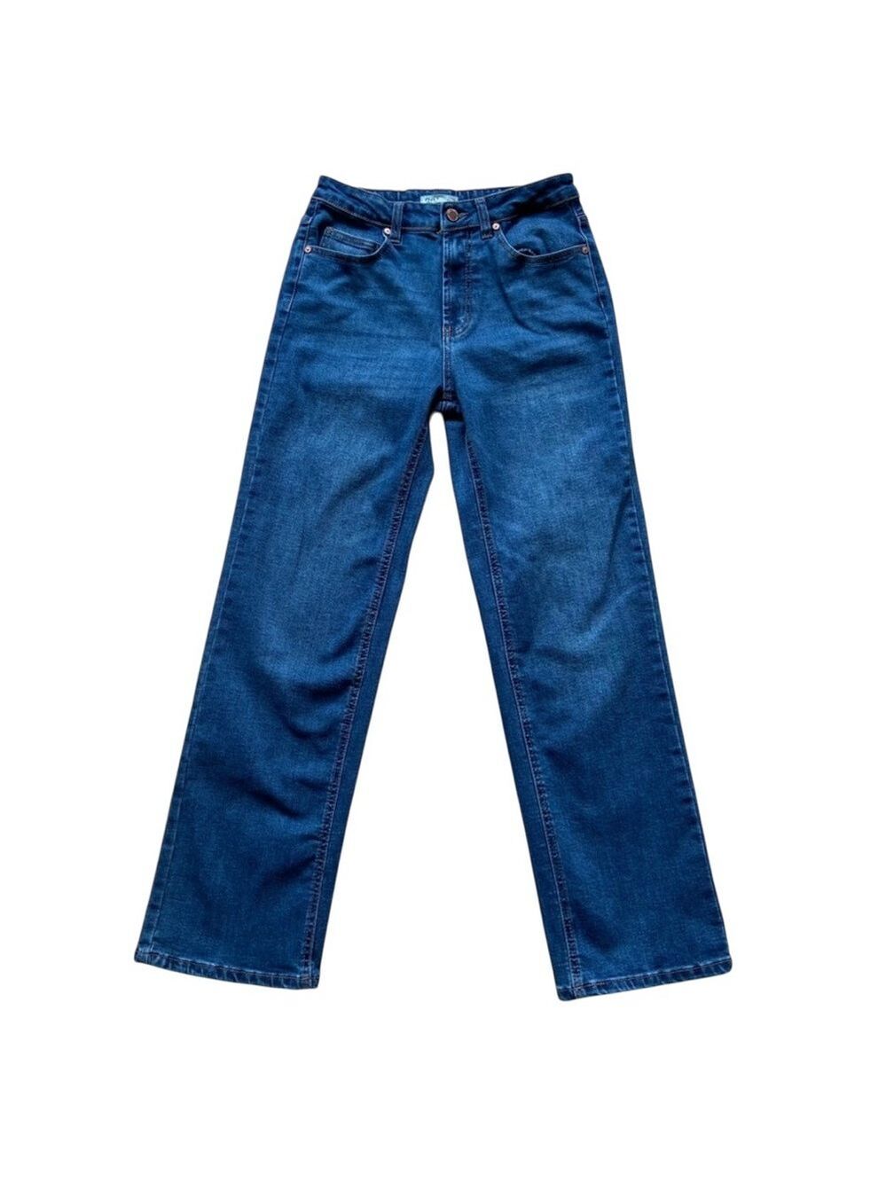 OAT Blue jeans high waisted style 90’s inspiration wide legs relaxed size 27